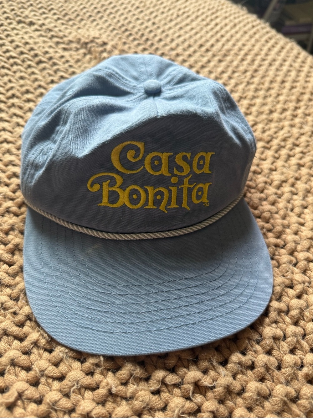 Casa Bonita Colorado Light Blue Snap Back Hat 100% cotton